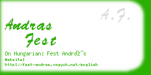 andras fest business card